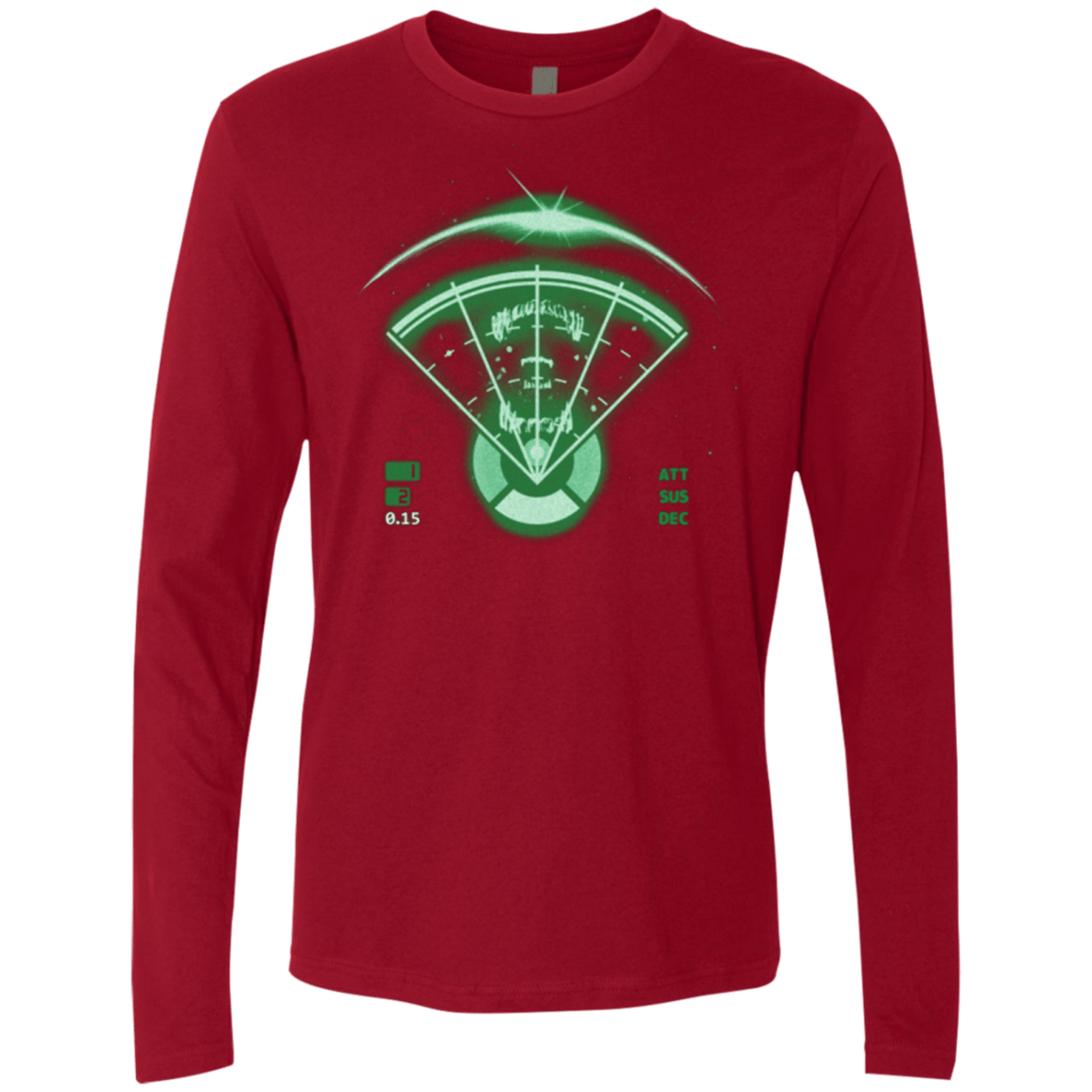 T-Shirts Cardinal / Small Alien Tracking Men's Premium Long Sleeve