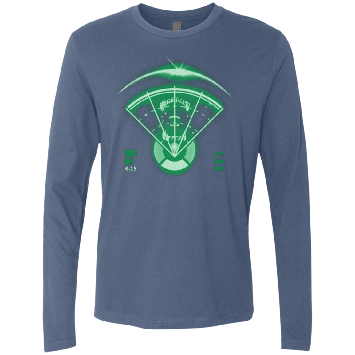 T-Shirts Indigo / Small Alien Tracking Men's Premium Long Sleeve