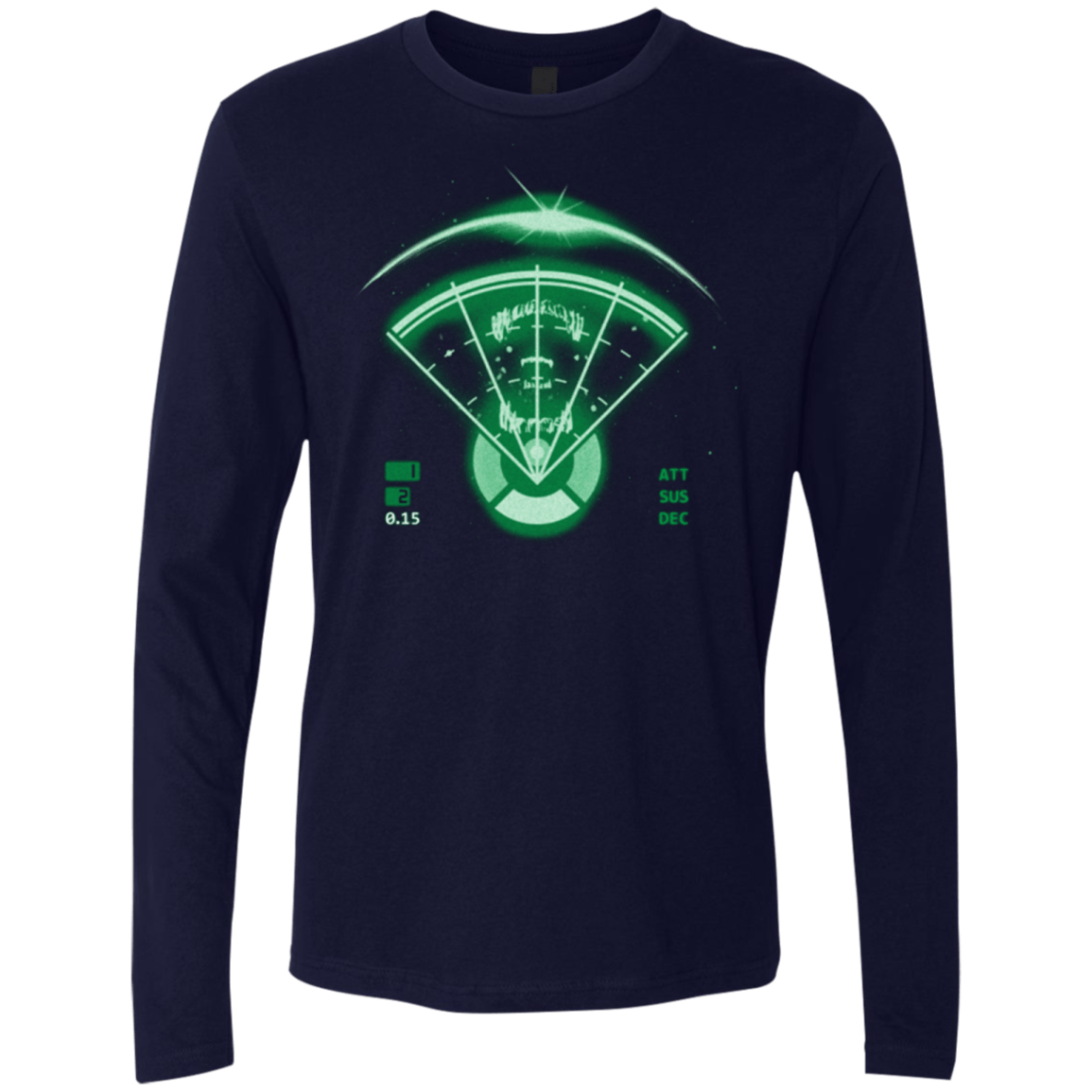 T-Shirts Midnight Navy / Small Alien Tracking Men's Premium Long Sleeve