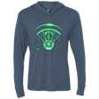 T-Shirts Indigo / X-Small Alien Tracking Triblend Long Sleeve Hoodie Tee
