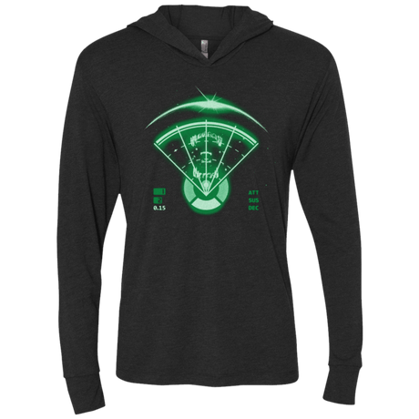 T-Shirts Vintage Black / X-Small Alien Tracking Triblend Long Sleeve Hoodie Tee