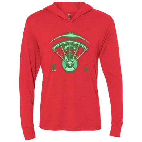 T-Shirts Vintage Red / X-Small Alien Tracking Triblend Long Sleeve Hoodie Tee