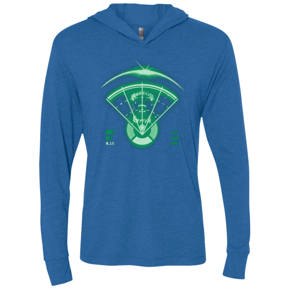 T-Shirts Vintage Royal / X-Small Alien Tracking Triblend Long Sleeve Hoodie Tee