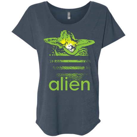 T-Shirts Indigo / X-Small Alien Triblend Dolman Sleeve