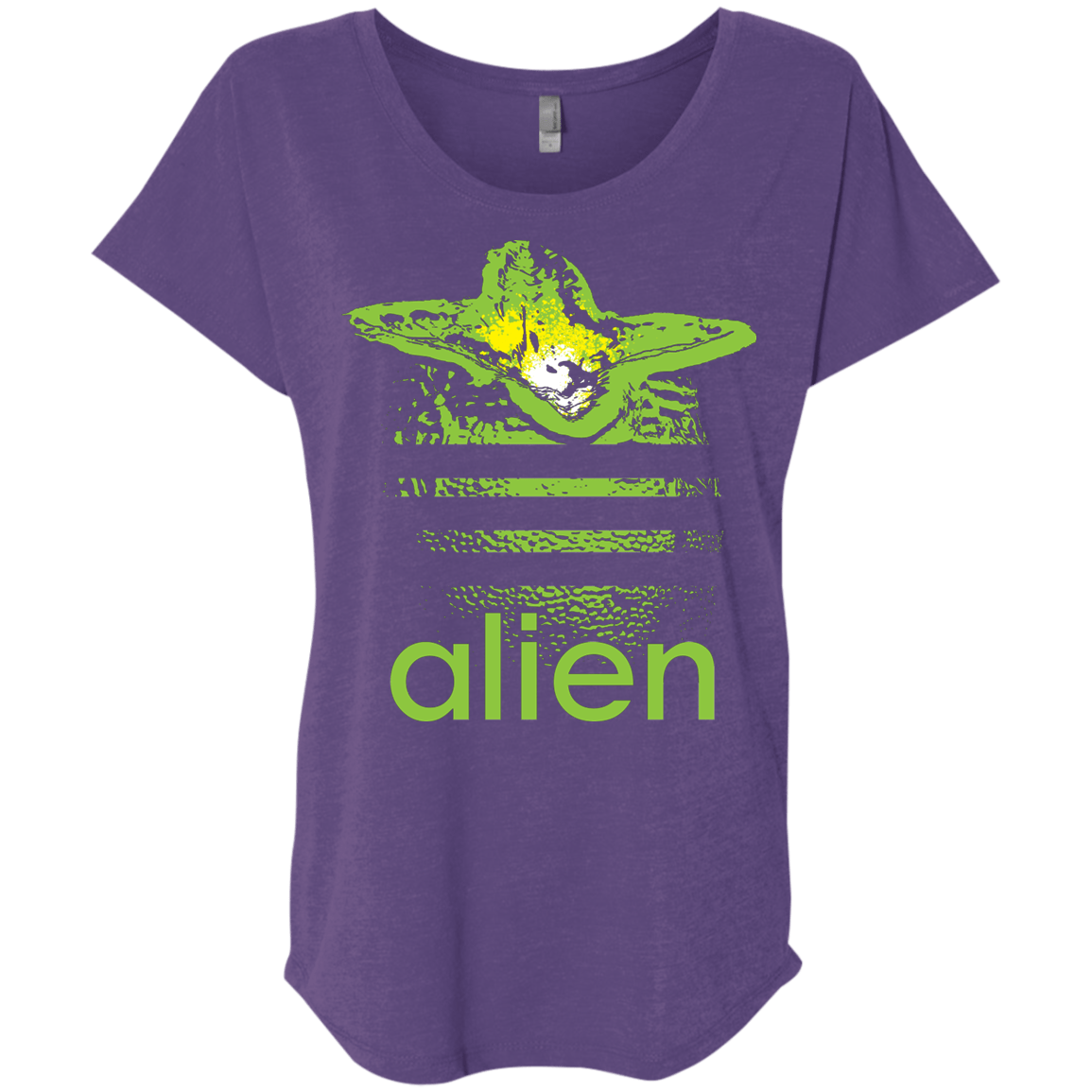 T-Shirts Purple Rush / X-Small Alien Triblend Dolman Sleeve