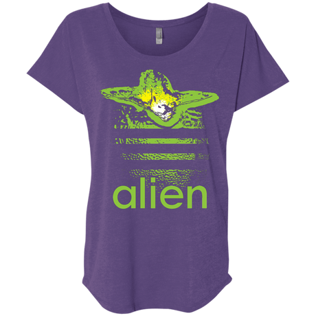 T-Shirts Purple Rush / X-Small Alien Triblend Dolman Sleeve
