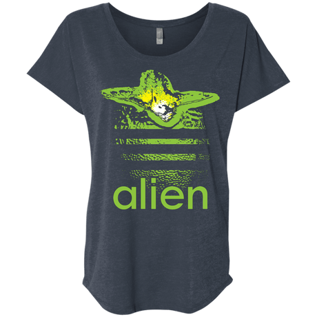 T-Shirts Vintage Navy / X-Small Alien Triblend Dolman Sleeve