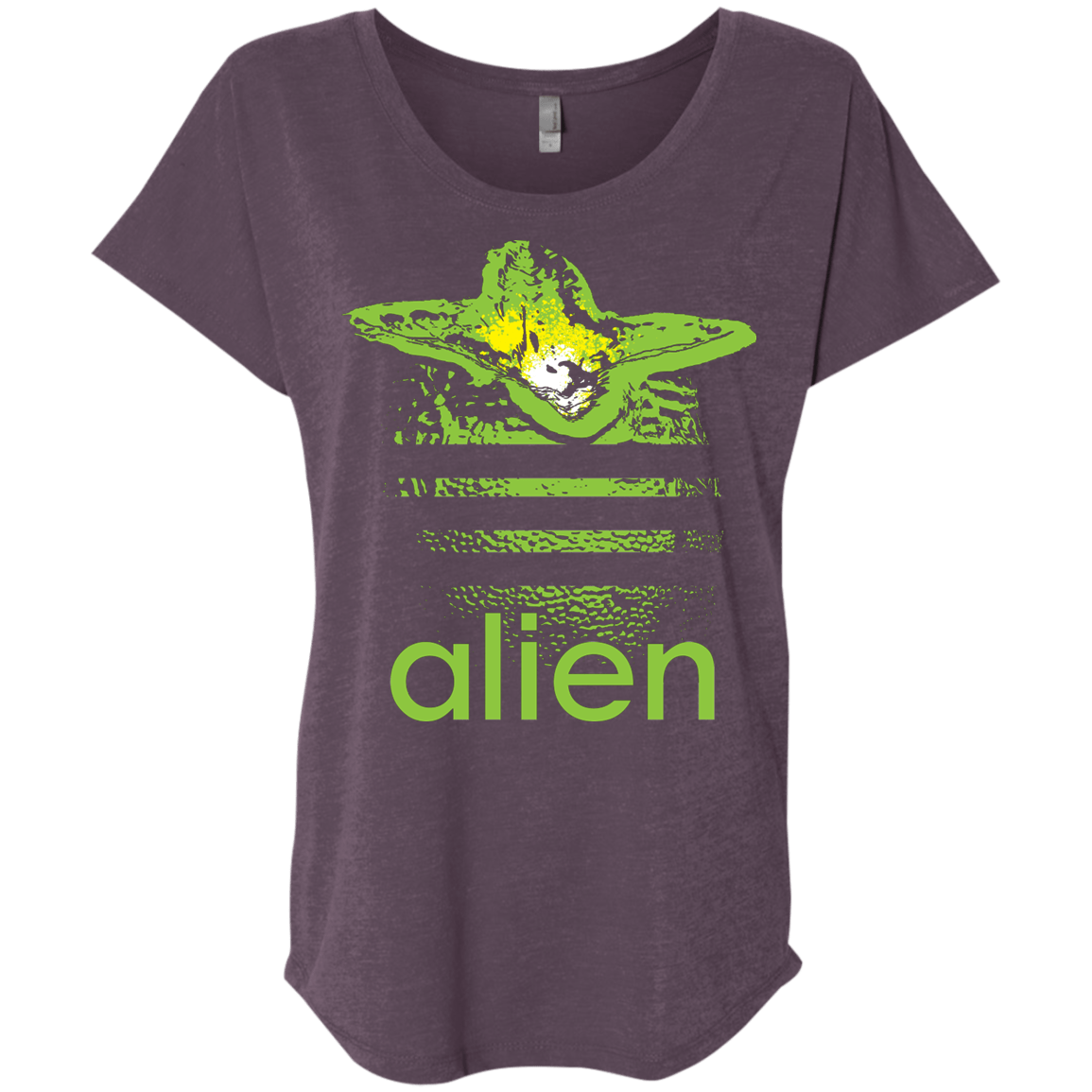 T-Shirts Vintage Purple / X-Small Alien Triblend Dolman Sleeve
