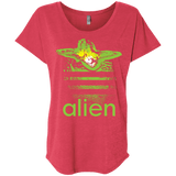 T-Shirts Vintage Red / X-Small Alien Triblend Dolman Sleeve
