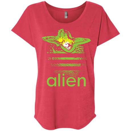 T-Shirts Vintage Red / X-Small Alien Triblend Dolman Sleeve
