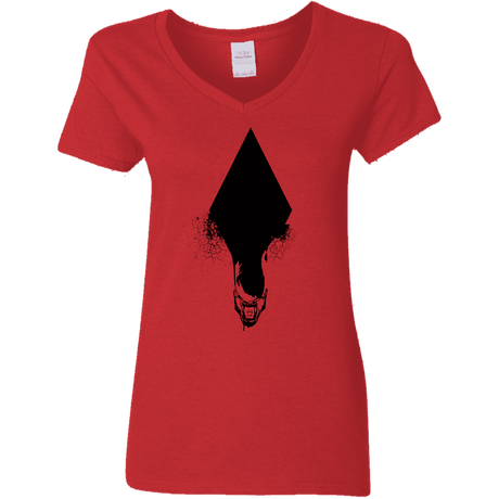 T-Shirts Red / S Alien Women's V-Neck T-Shirt