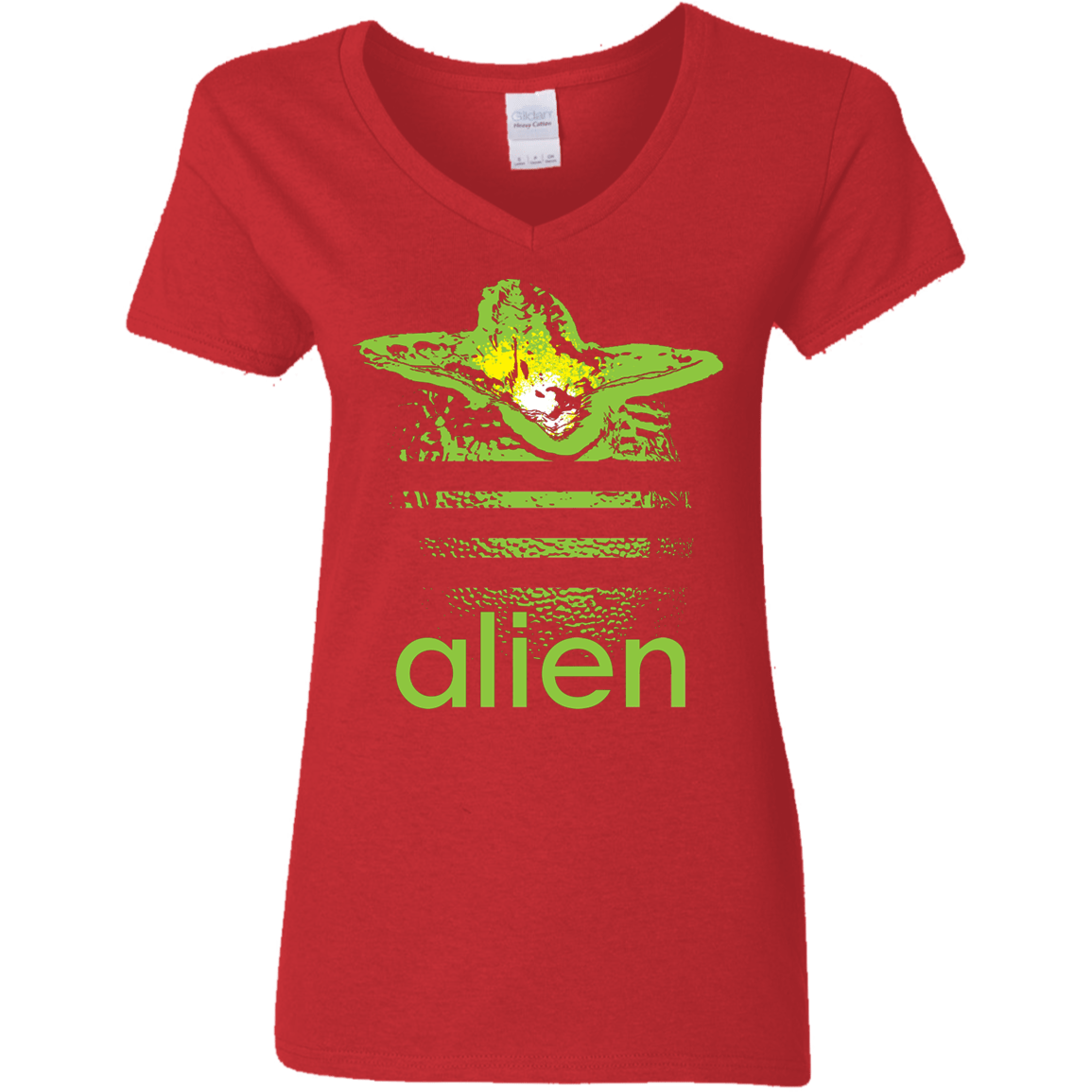 T-Shirts Red / S Alien Women's V-Neck T-Shirt