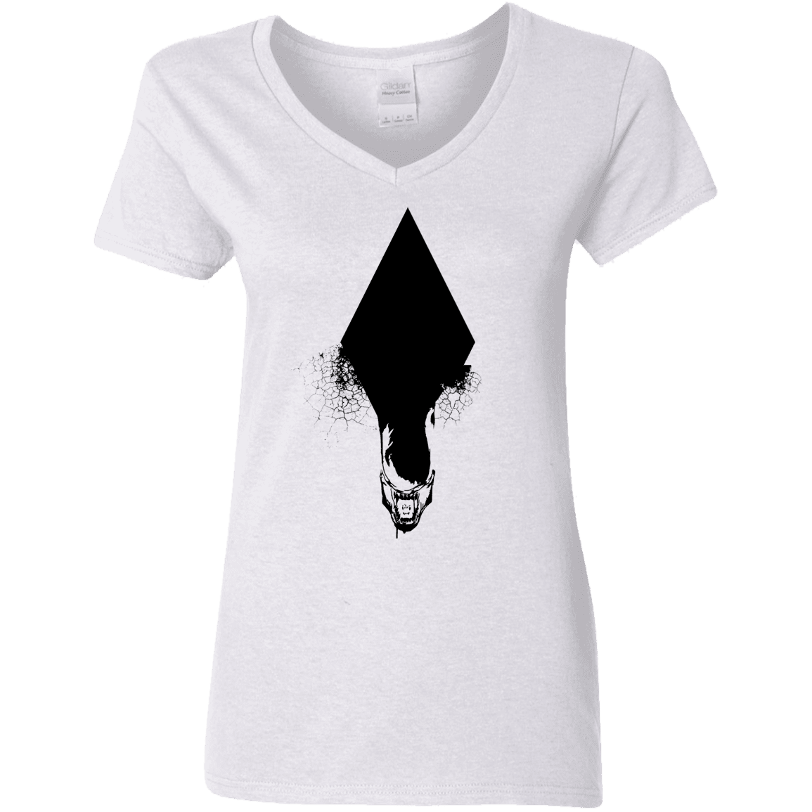 T-Shirts White / S Alien Women's V-Neck T-Shirt