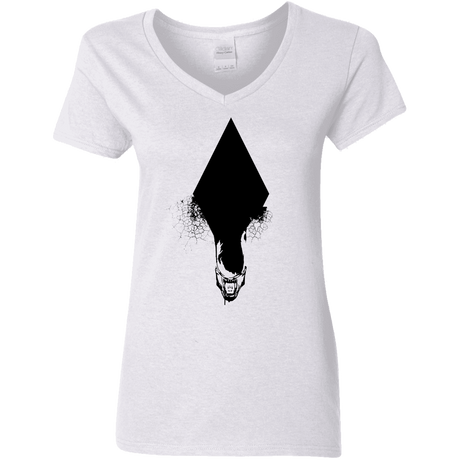 T-Shirts White / S Alien Women's V-Neck T-Shirt