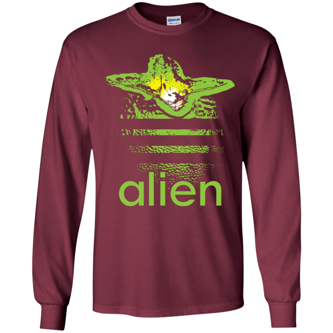 T-Shirts Maroon / YS Alien Youth Long Sleeve T-Shirt