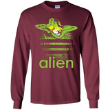 T-Shirts Maroon / YS Alien Youth Long Sleeve T-Shirt