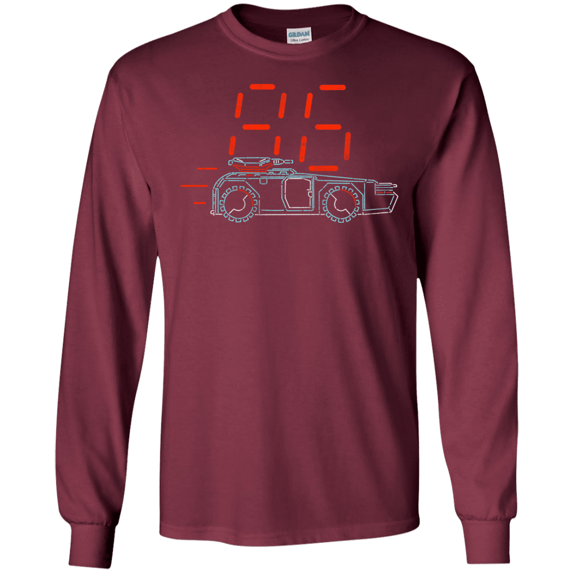 T-Shirts Maroon / S Aliens 86 Men's Long Sleeve T-Shirt