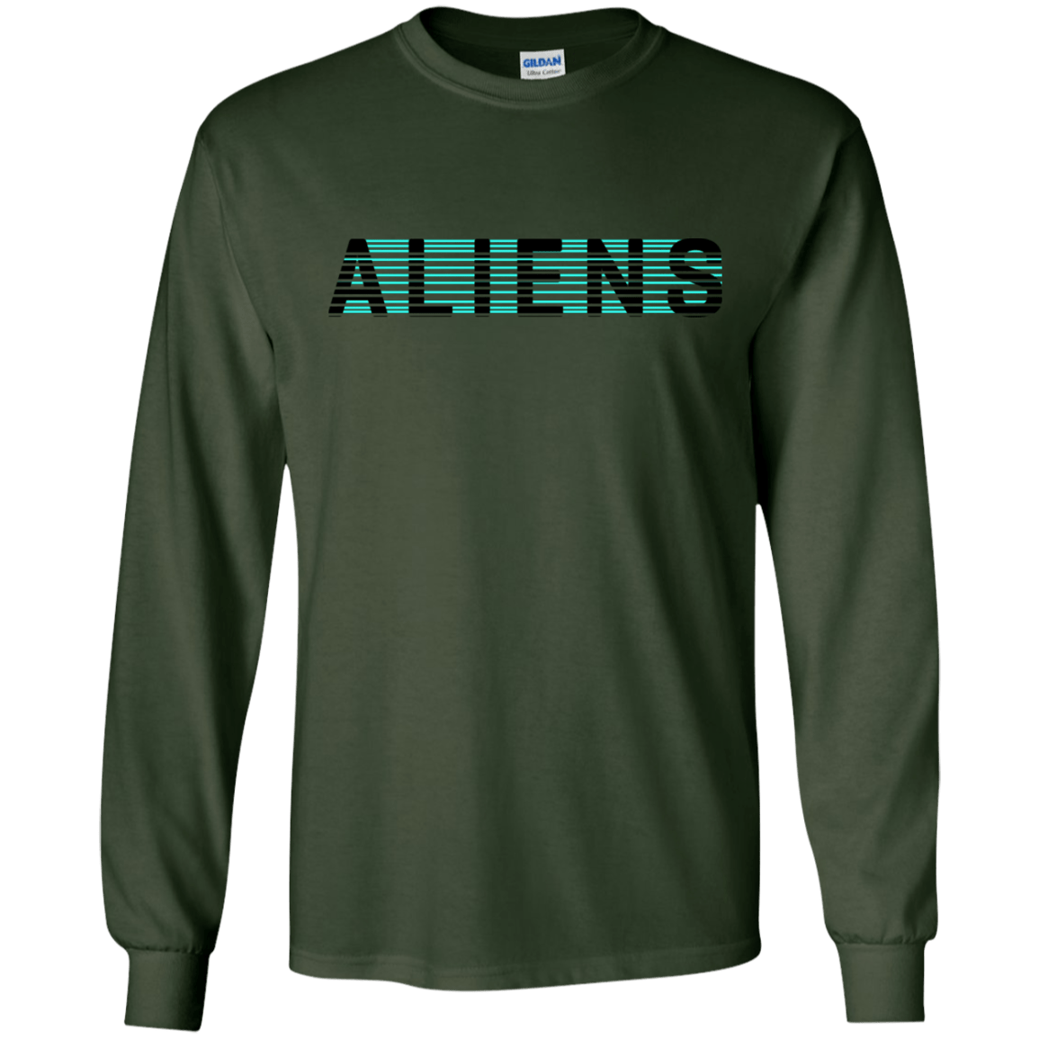 T-Shirts Forest Green / S Aliens Men's Long Sleeve T-Shirt