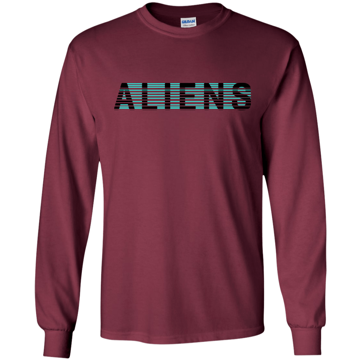 T-Shirts Maroon / S Aliens Men's Long Sleeve T-Shirt