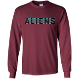 T-Shirts Maroon / S Aliens Men's Long Sleeve T-Shirt