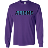 T-Shirts Purple / S Aliens Men's Long Sleeve T-Shirt