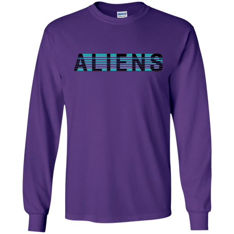 T-Shirts Purple / S Aliens Men's Long Sleeve T-Shirt