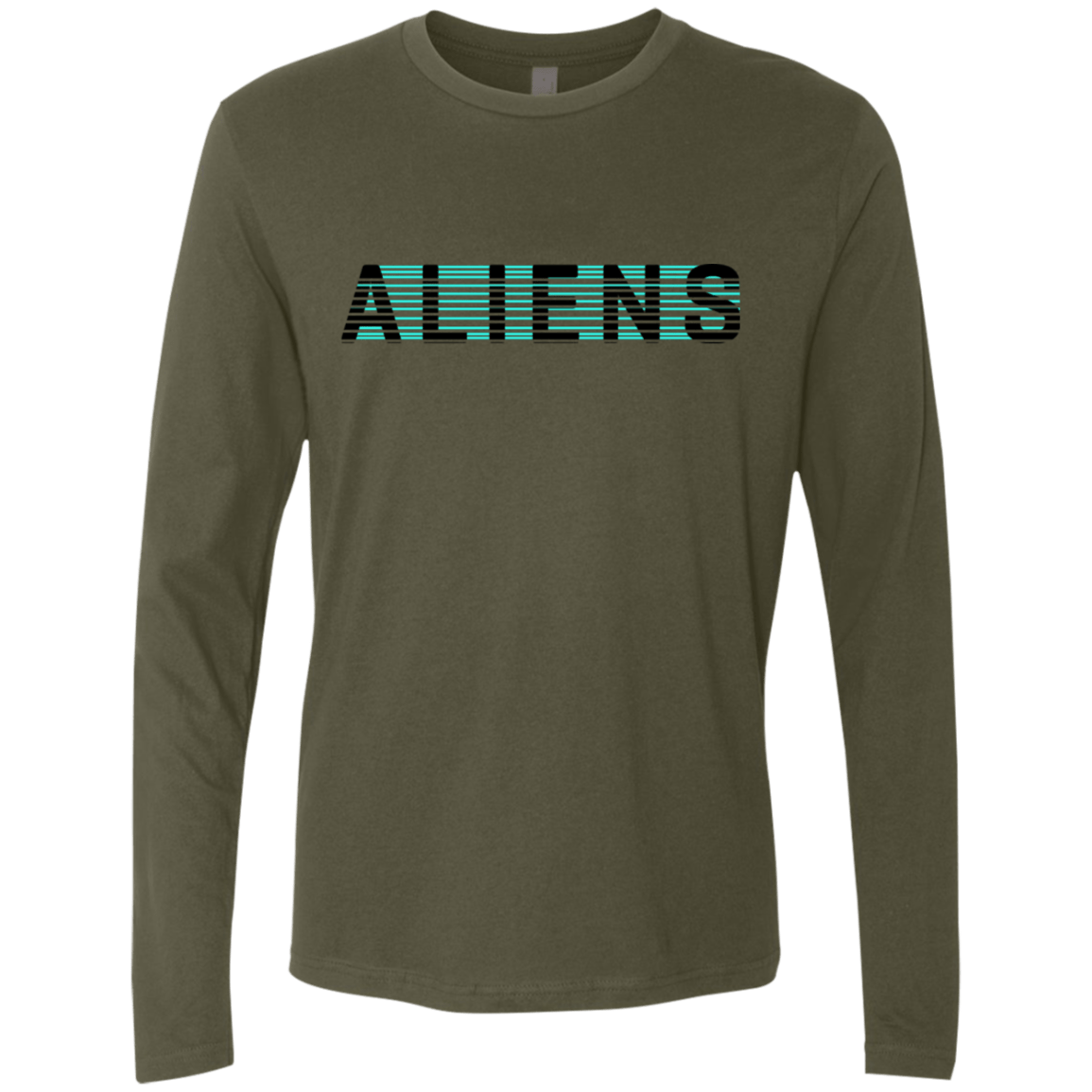 T-Shirts Military Green / S Aliens Men's Premium Long Sleeve