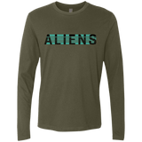 T-Shirts Military Green / S Aliens Men's Premium Long Sleeve