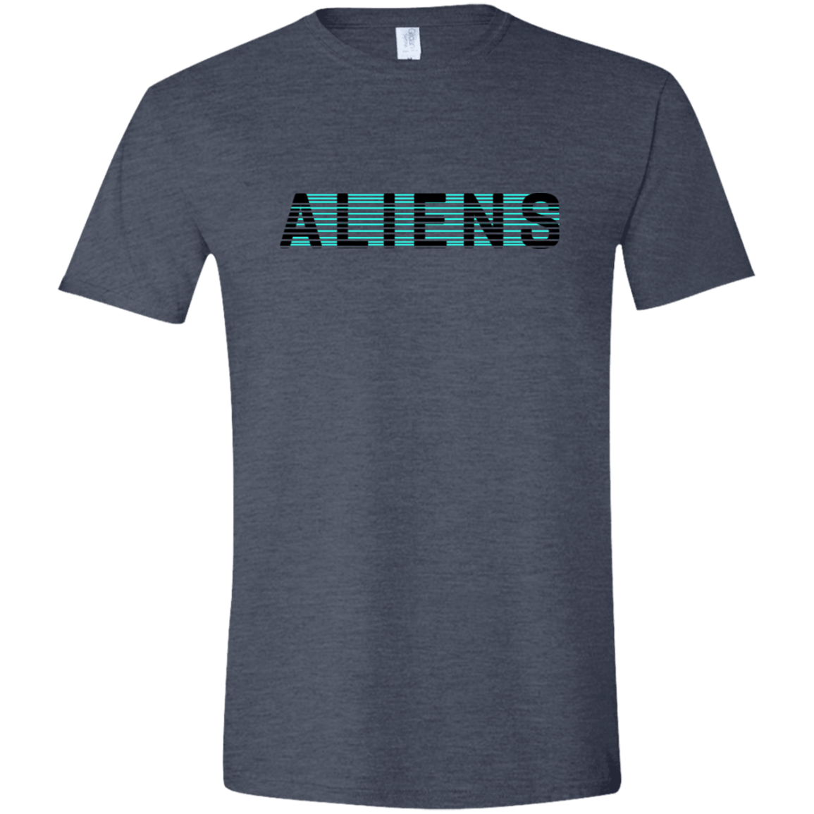 T-Shirts Heather Navy / S Aliens Men's Semi-Fitted Softstyle