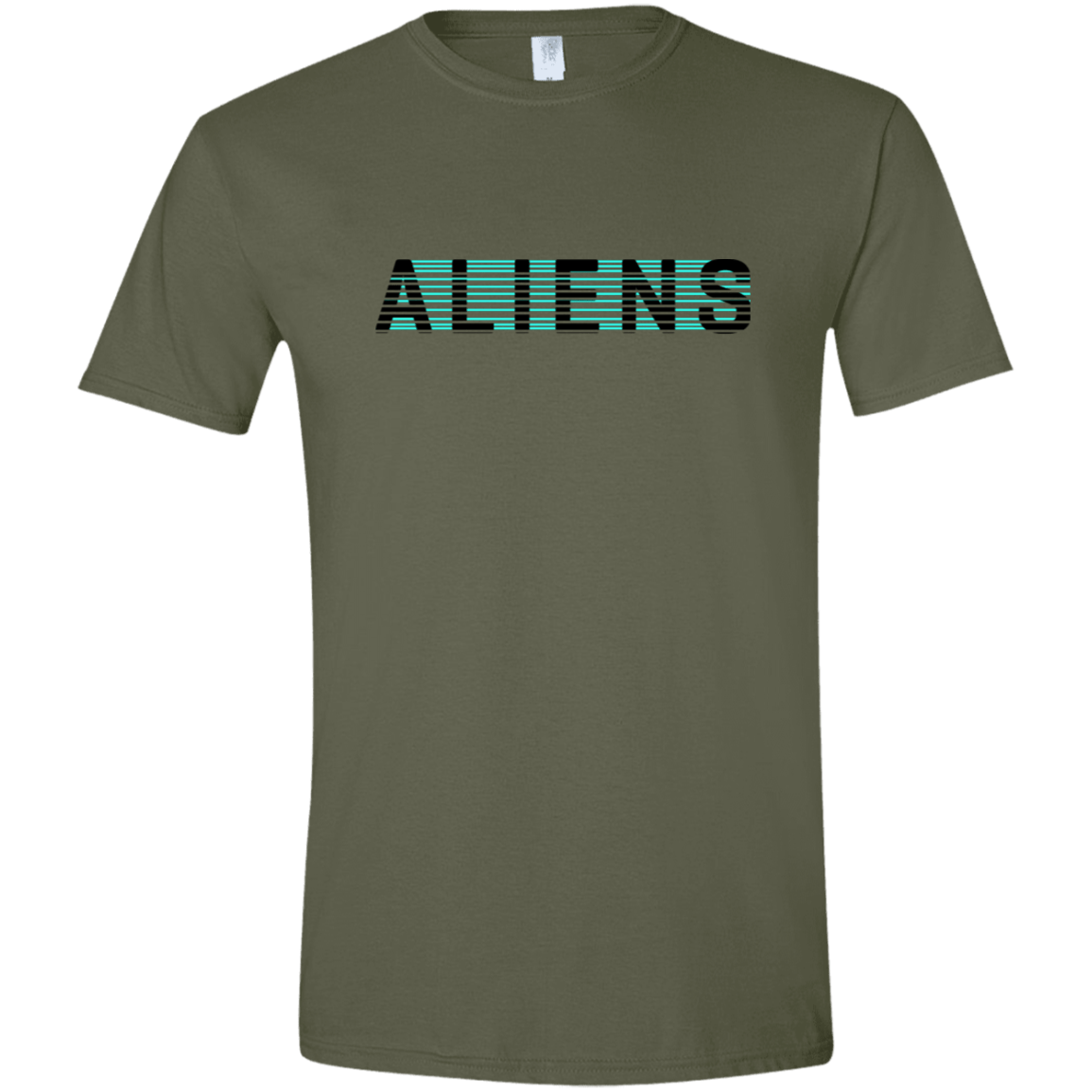 T-Shirts Military Green / S Aliens Men's Semi-Fitted Softstyle