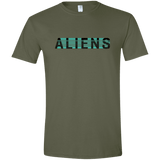 T-Shirts Military Green / S Aliens Men's Semi-Fitted Softstyle