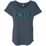 T-Shirts Indigo / X-Small Aliens Triblend Dolman Sleeve