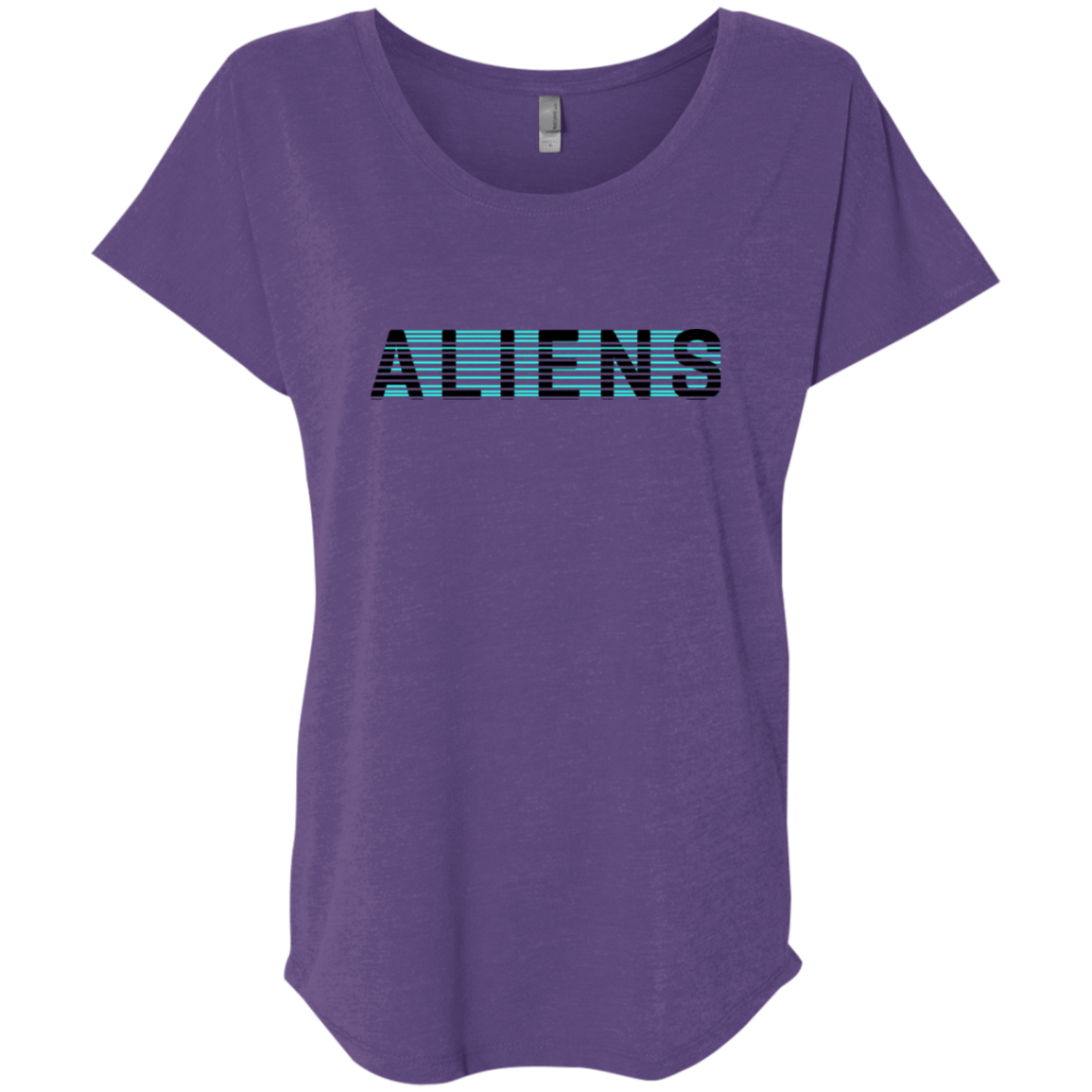 T-Shirts Purple Rush / X-Small Aliens Triblend Dolman Sleeve