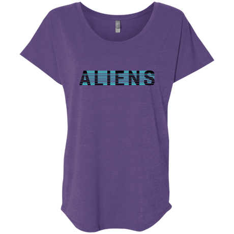 T-Shirts Purple Rush / X-Small Aliens Triblend Dolman Sleeve