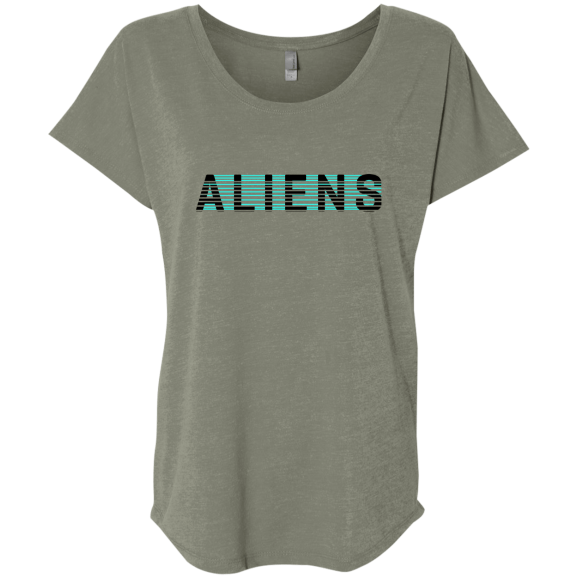 T-Shirts Venetian Grey / X-Small Aliens Triblend Dolman Sleeve