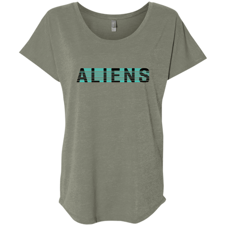 T-Shirts Venetian Grey / X-Small Aliens Triblend Dolman Sleeve