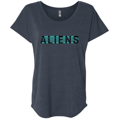 T-Shirts Vintage Navy / X-Small Aliens Triblend Dolman Sleeve