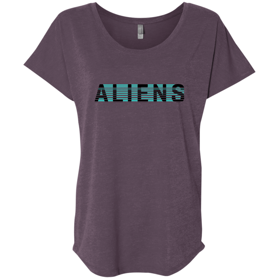 T-Shirts Vintage Purple / X-Small Aliens Triblend Dolman Sleeve