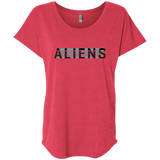 T-Shirts Vintage Red / X-Small Aliens Triblend Dolman Sleeve