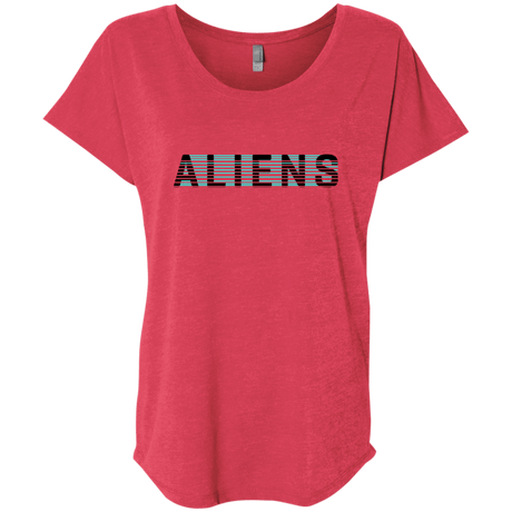 T-Shirts Vintage Red / X-Small Aliens Triblend Dolman Sleeve