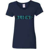 T-Shirts Navy / S Aliens Women's V-Neck T-Shirt