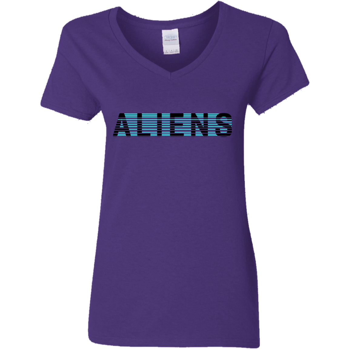 T-Shirts Purple / S Aliens Women's V-Neck T-Shirt