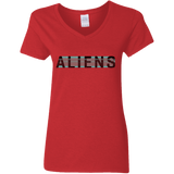 T-Shirts Red / S Aliens Women's V-Neck T-Shirt