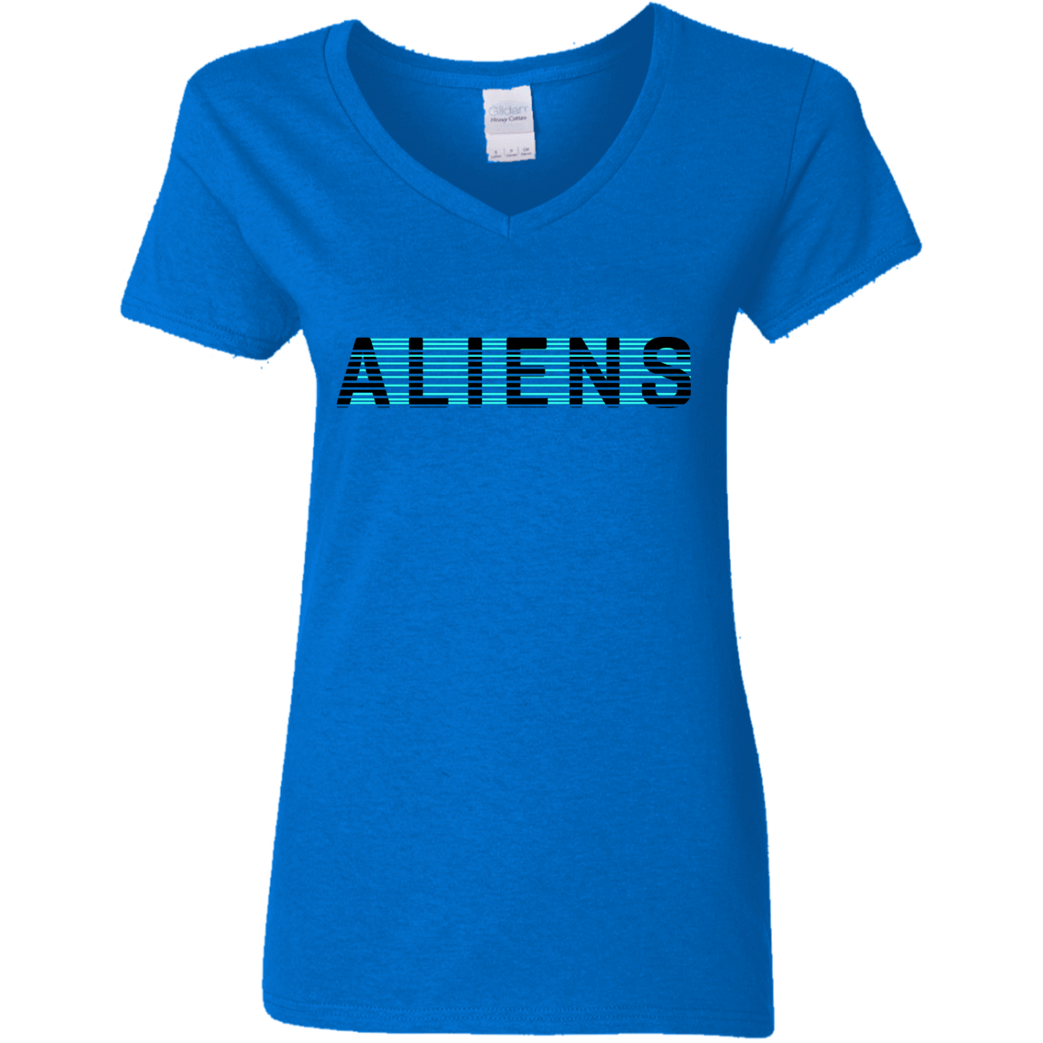 T-Shirts Royal / S Aliens Women's V-Neck T-Shirt