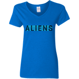 T-Shirts Royal / S Aliens Women's V-Neck T-Shirt