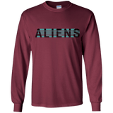T-Shirts Maroon / YS Aliens Youth Long Sleeve T-Shirt