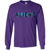 T-Shirts Purple / YS Aliens Youth Long Sleeve T-Shirt