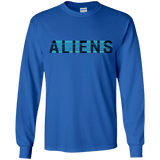 T-Shirts Royal / YS Aliens Youth Long Sleeve T-Shirt