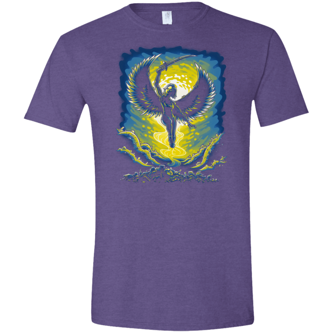 T-Shirts Heather Purple / S Alita Battle Angel Men's Semi-Fitted Softstyle