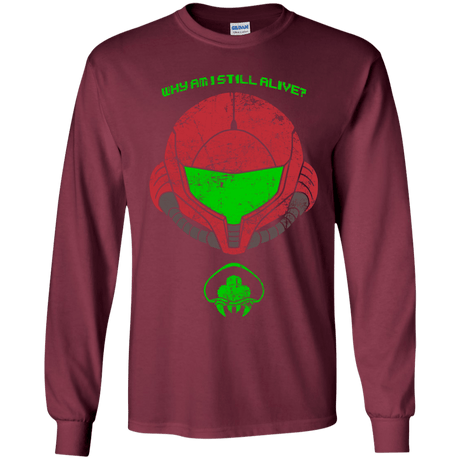 T-Shirts Maroon / YS Alive Youth Long Sleeve T-Shirt